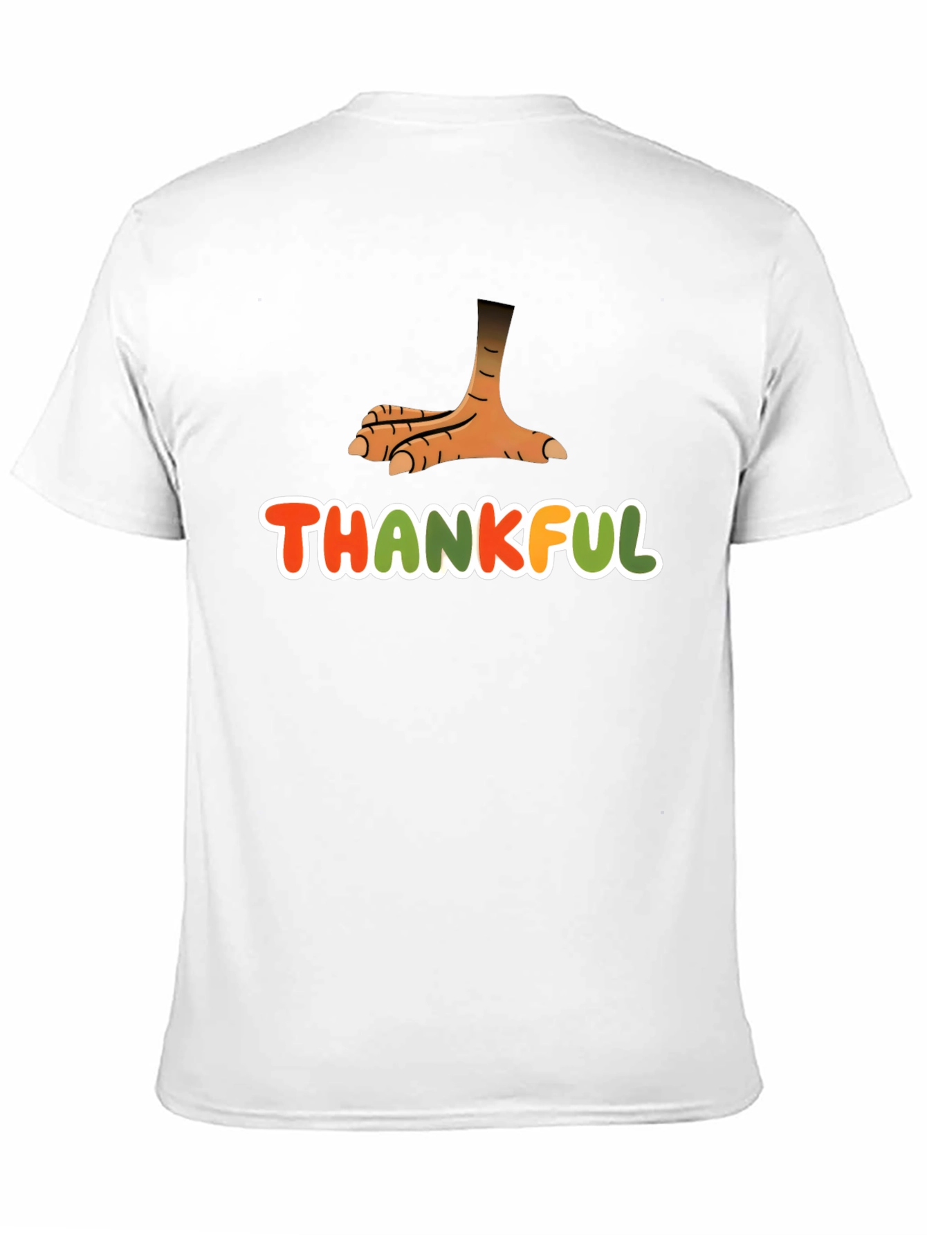 Camiseta Negra Agradecido con Pata de Pavo