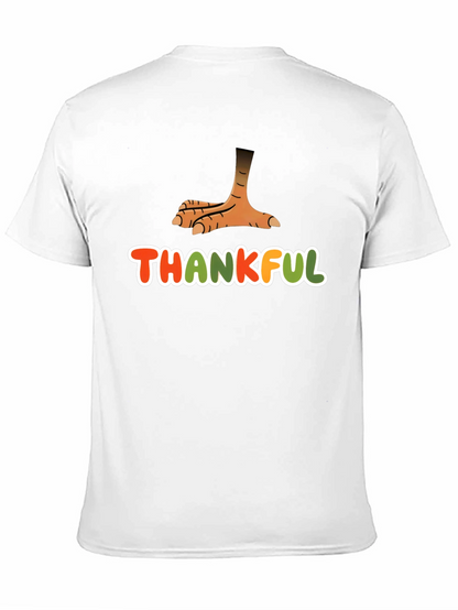 Camiseta Negra Agradecido con Pata de Pavo