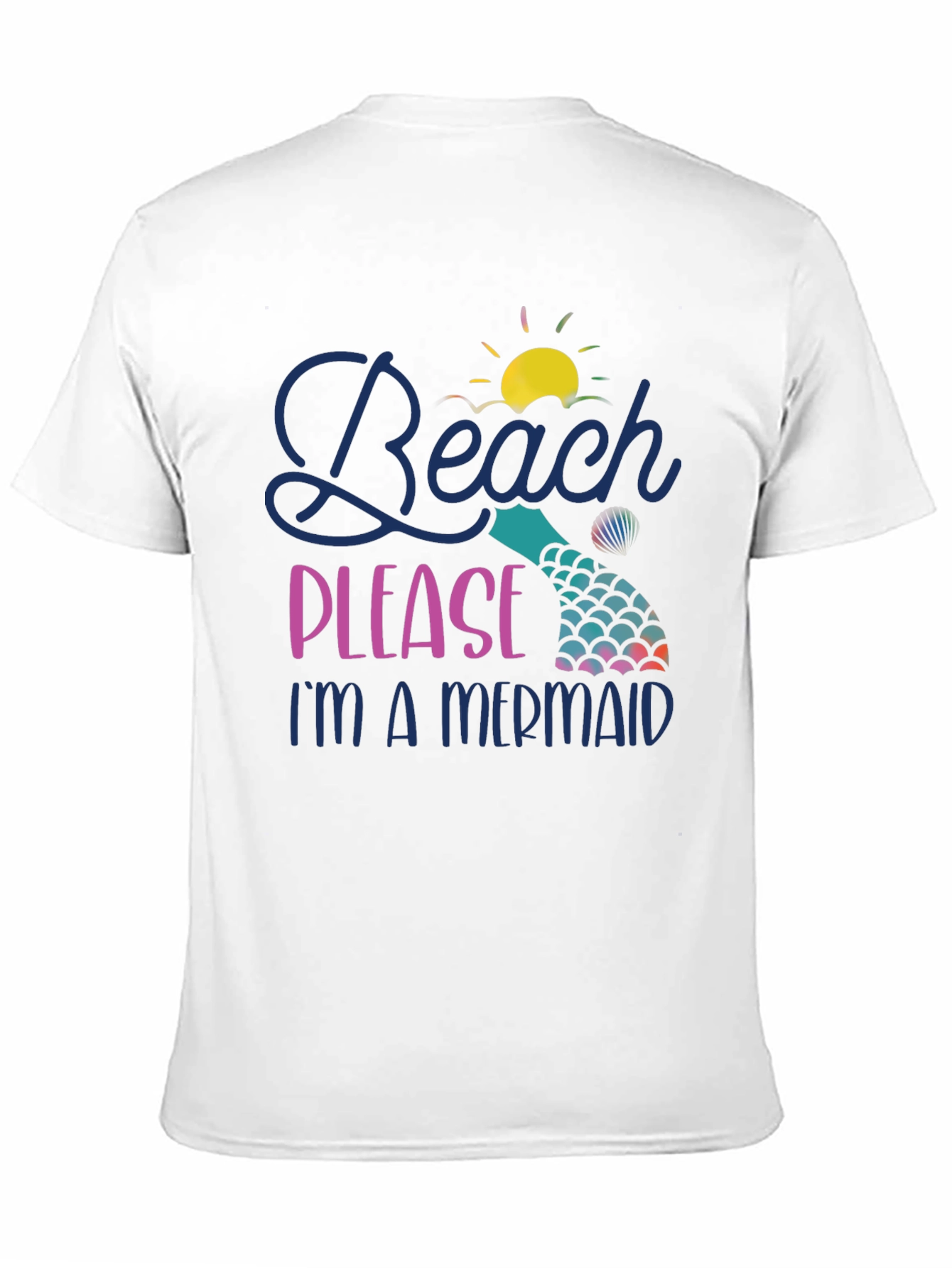 Camiseta Negra Beach Please Im a Mermaid