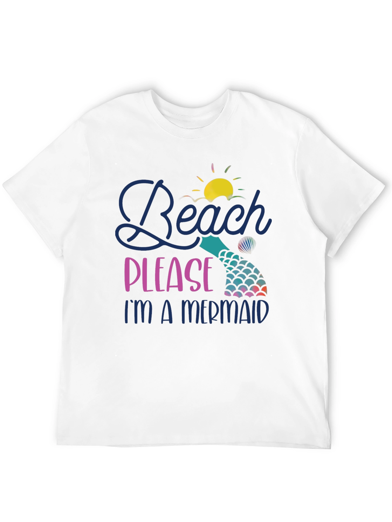 Camiseta Negra Beach Please Im a Mermaid