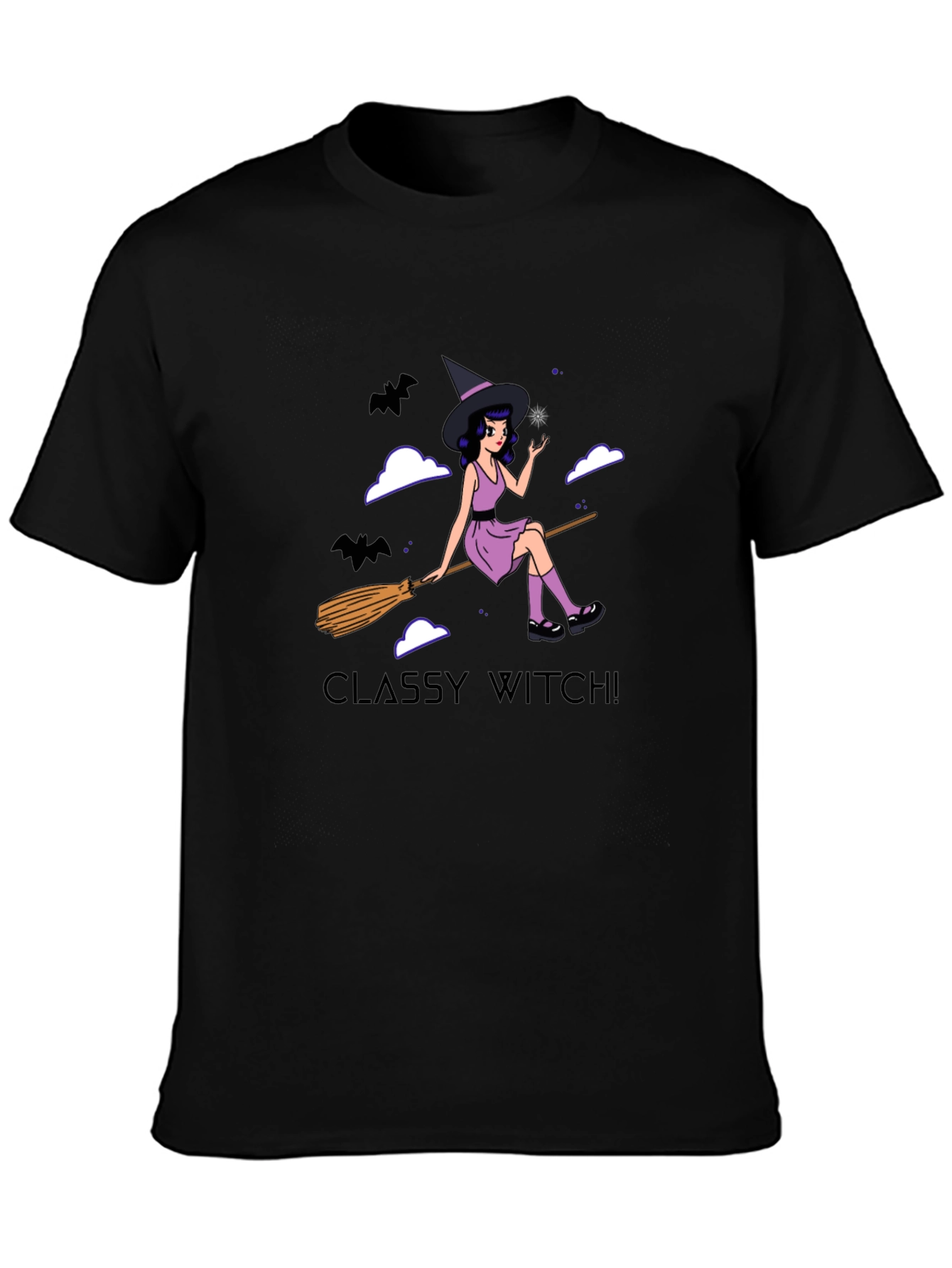 Camiseta Negra Classy Witch! para Halloween