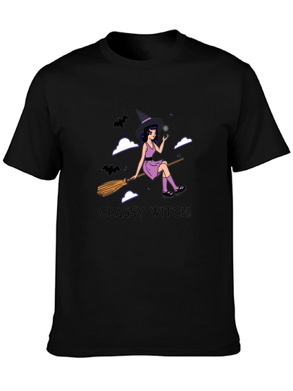 Camiseta Negra Classy Witch! para Halloween