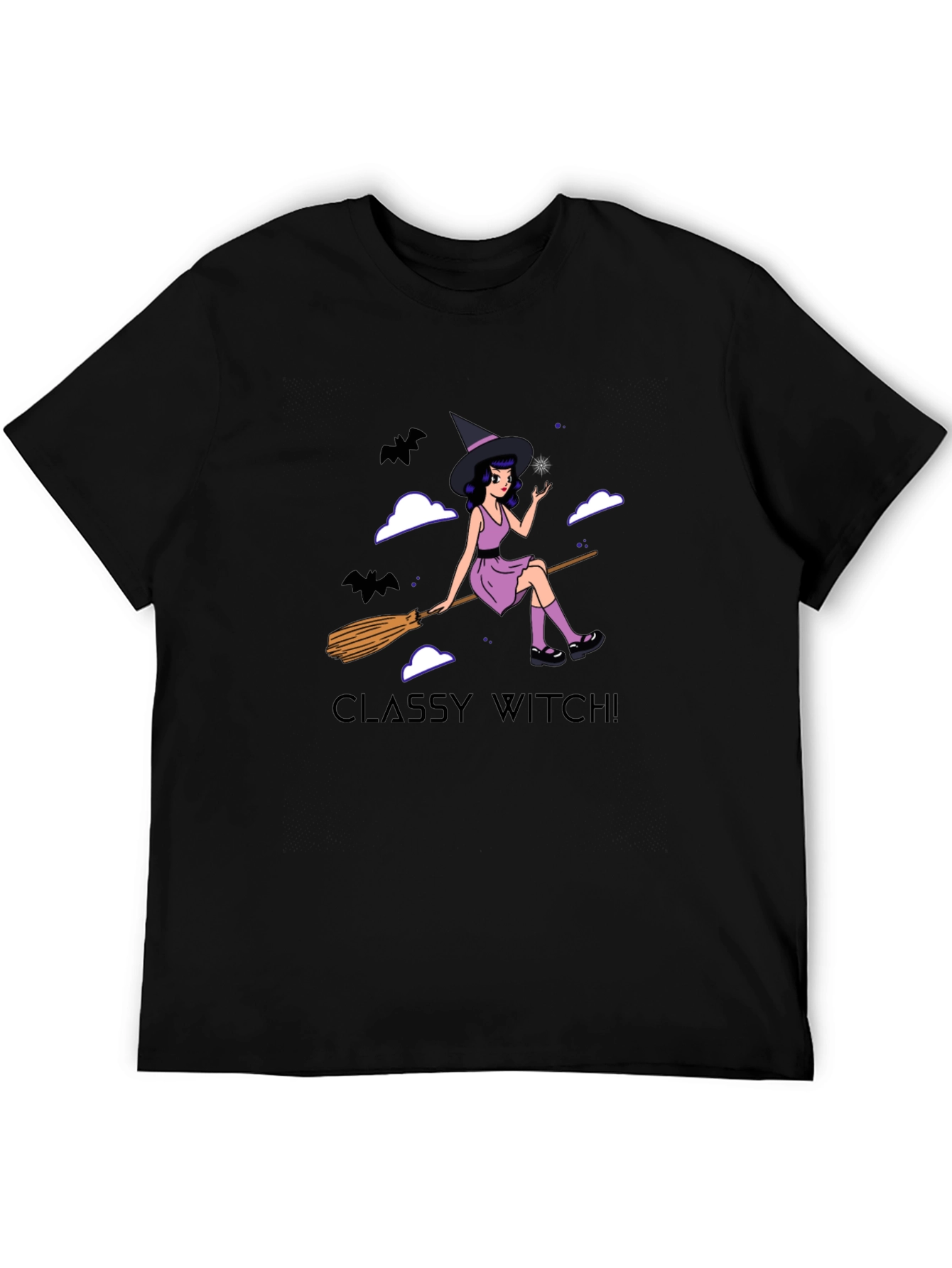 Camiseta Negra Classy Witch! para Halloween