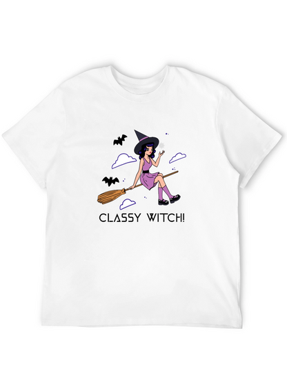 Camiseta Negra Classy Witch! para Halloween
