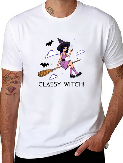 Camiseta Negra Classy Witch! para Halloween