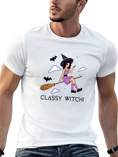 Camiseta Negra Classy Witch! para Halloween