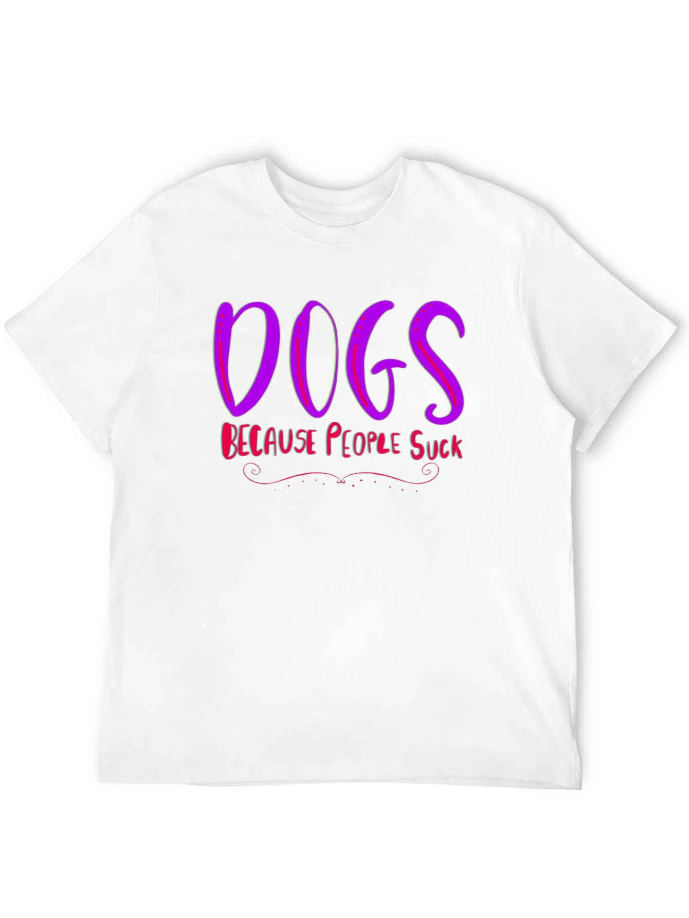 Camiseta Negra Dogs Because People Suck