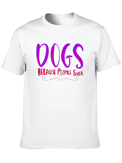 Camiseta Negra Dogs Because People Suck