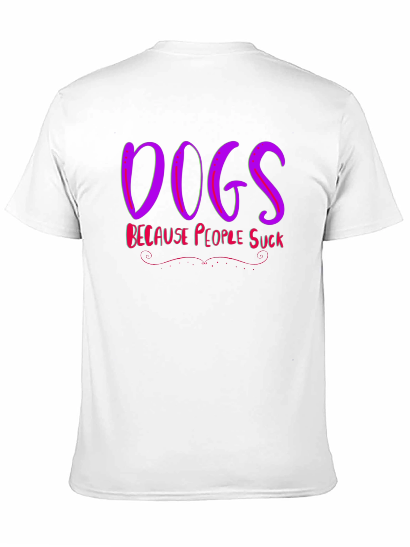 Camiseta Negra Dogs Because People Suck