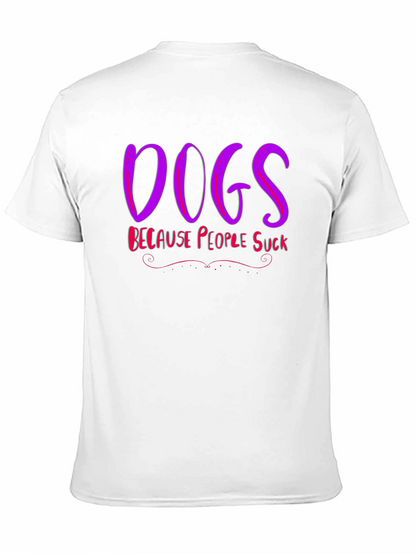 Camiseta Negra Dogs Because People Suck