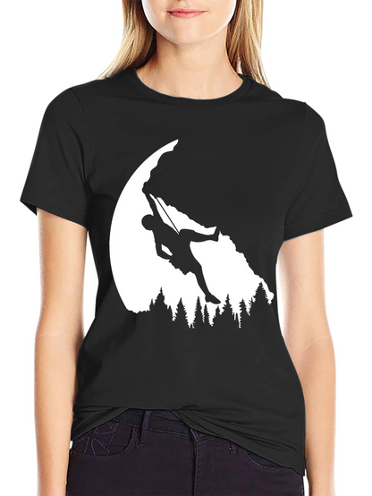 Camiseta Negra Escalada en Roca Aventura