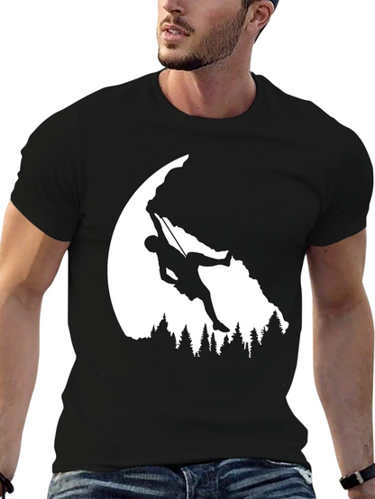 Camiseta Negra Escalada en Roca Aventura