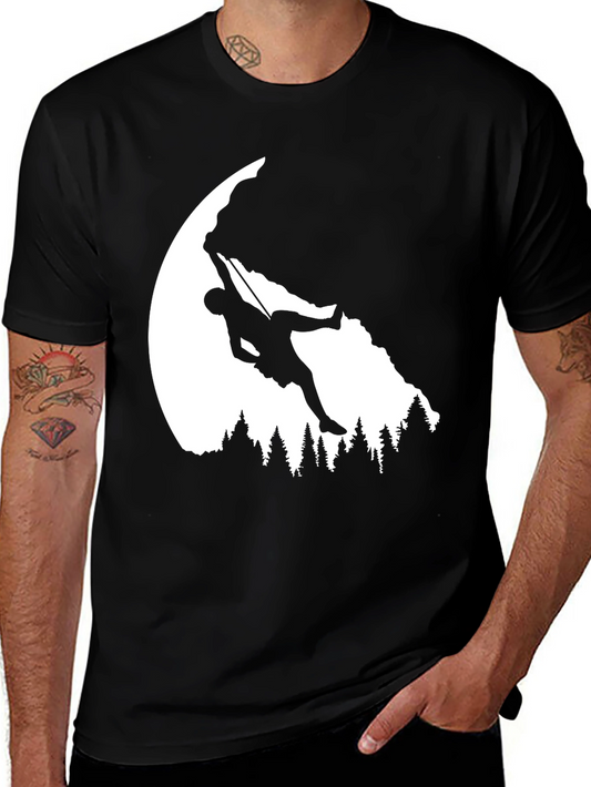 Camiseta Negra Escalada en Roca Aventura