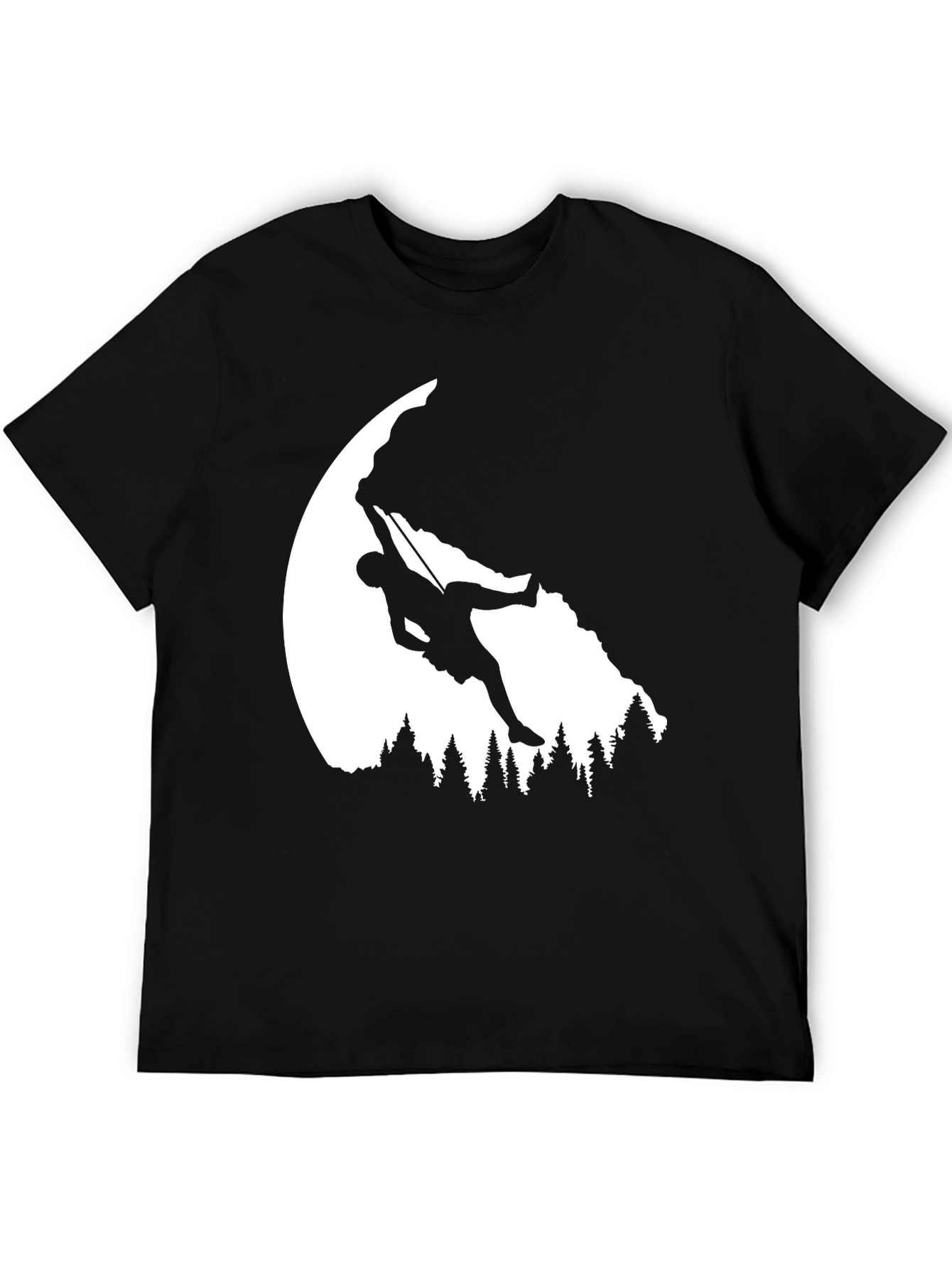 Camiseta Negra Escalada en Roca Aventura