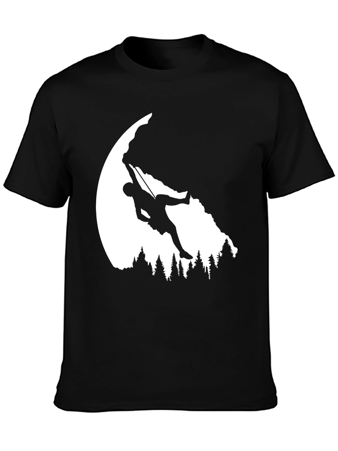Camiseta Negra Escalada en Roca Aventura