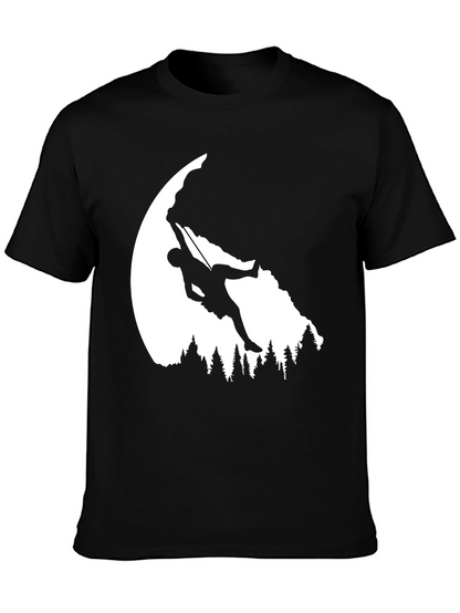 Camiseta Negra Escalada en Roca Aventura