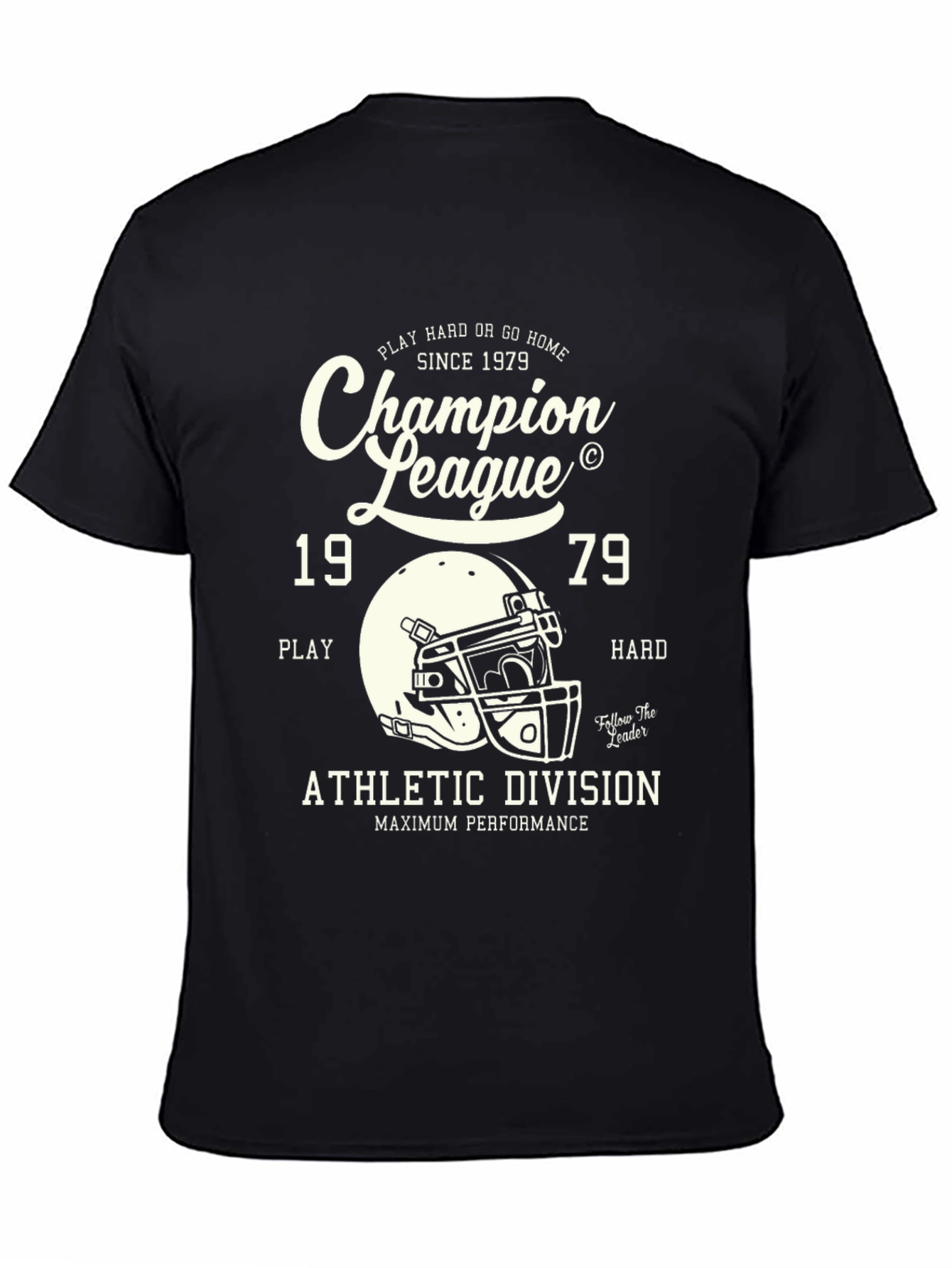 Camiseta Negra Estilo Deportivo Champion League 1979
