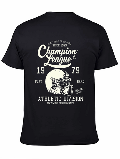 Camiseta Negra Estilo Deportivo Champion League 1979