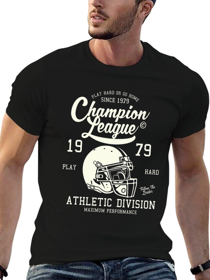 Camiseta Negra Estilo Deportivo Champion League 1979