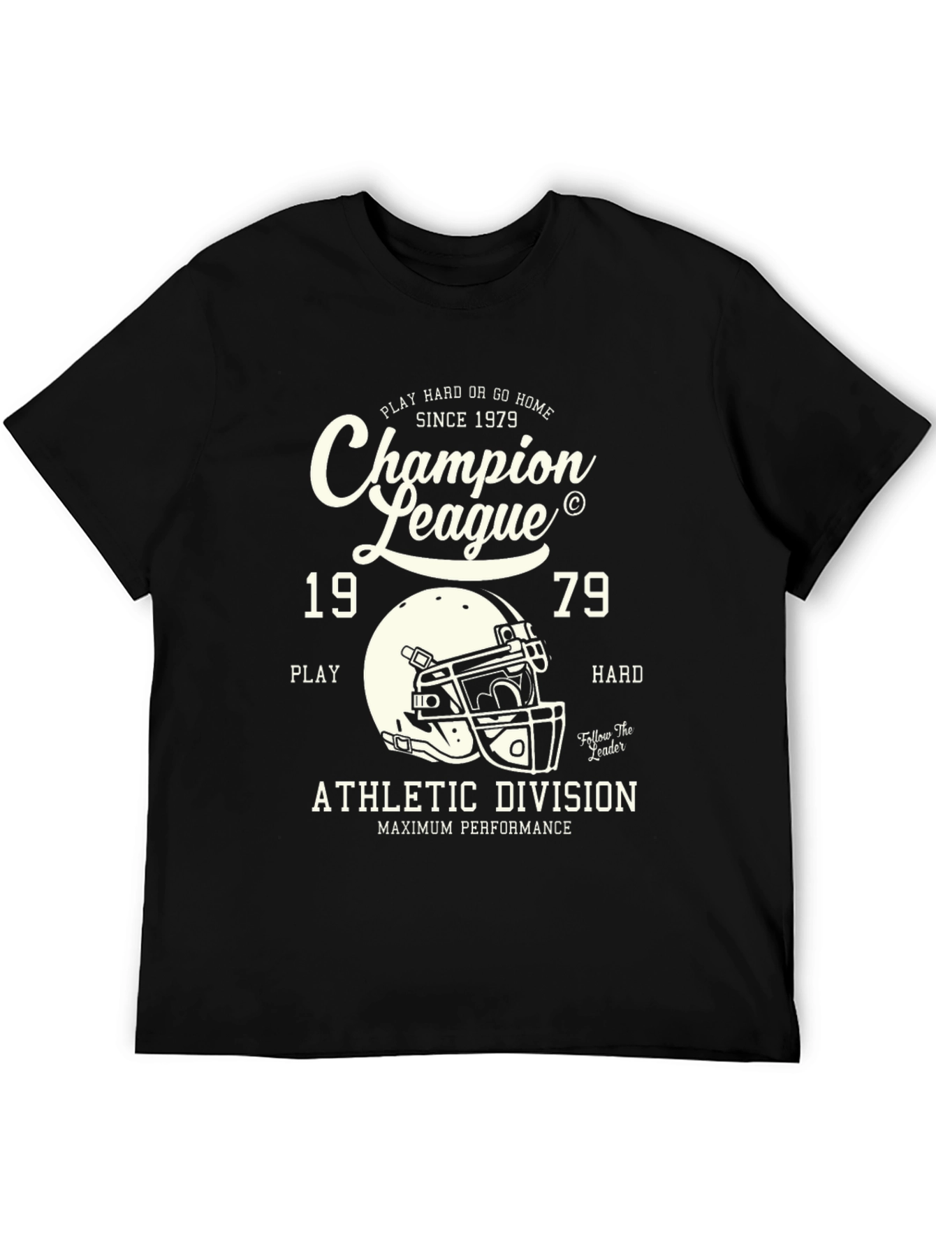 Camiseta Negra Estilo Deportivo Champion League 1979