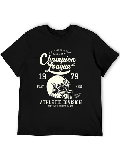 Camiseta Negra Estilo Deportivo Champion League 1979
