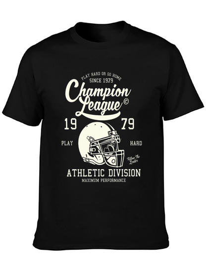 Camiseta Negra Estilo Deportivo Champion League 1979