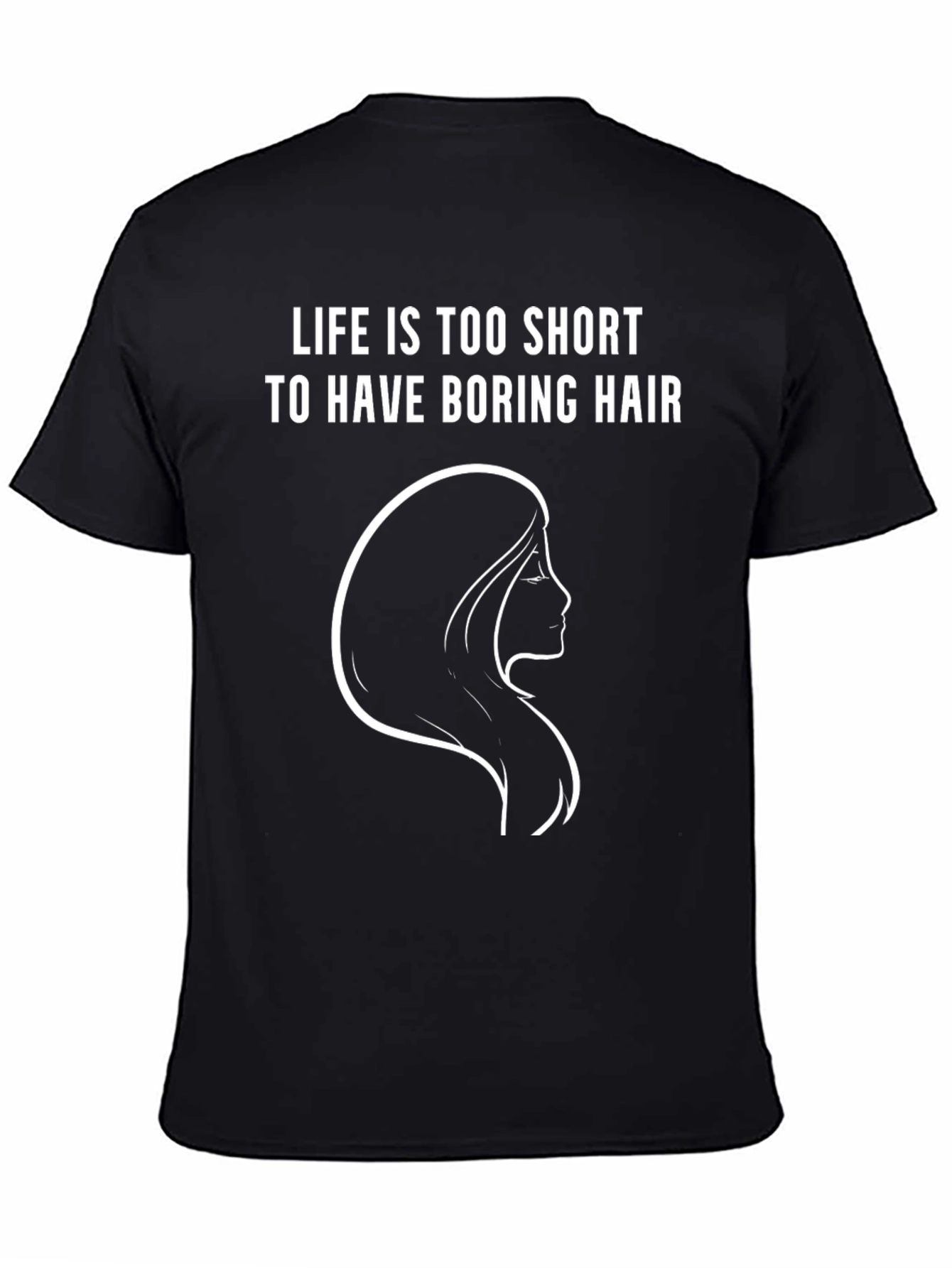 Camiseta Negra - Pelo Divertido