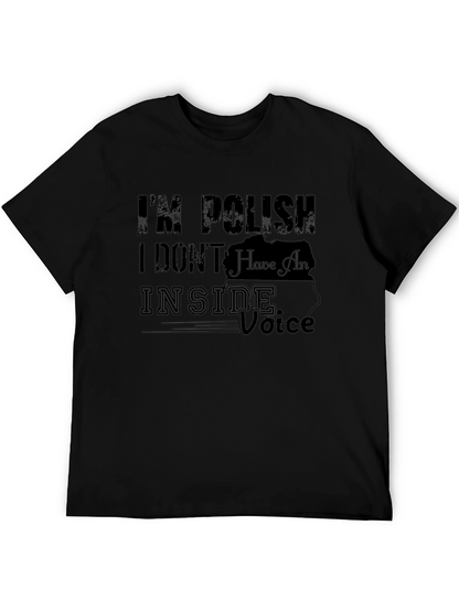 Camiseta Negra con Diseño Gráfico Soy Polaco
