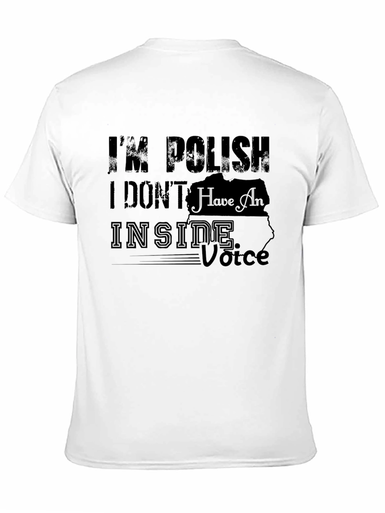 Camiseta Negra con Diseño Gráfico Soy Polaco