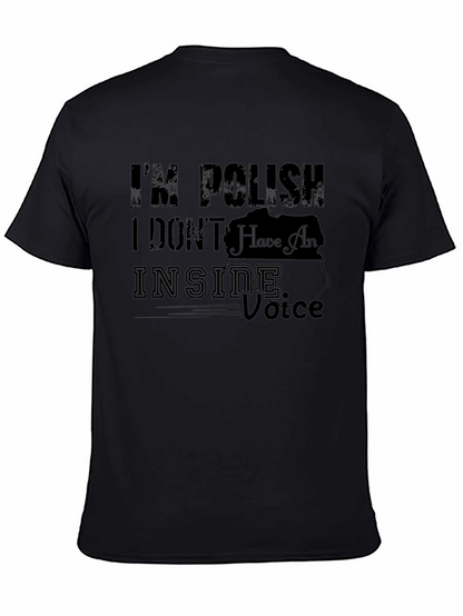 Camiseta Negra con Diseño Gráfico Soy Polaco