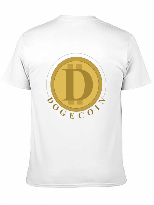 Camiseta Hombre Negra Diseño Dogecoin Crypto