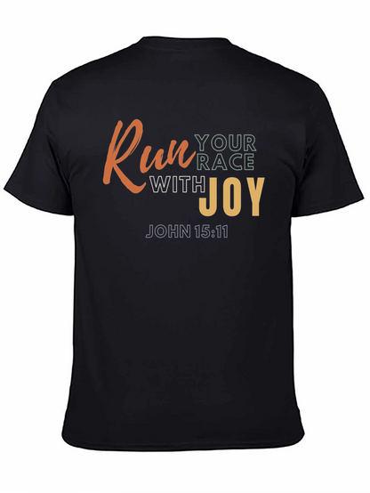 Camiseta Negra con Diseño Motivacional Cristiano