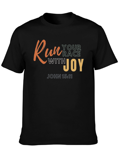 Camiseta Negra con Diseño Motivacional Cristiano