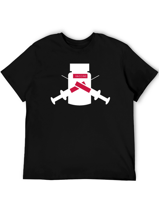 Camiseta negra con diseño anti-vacunas