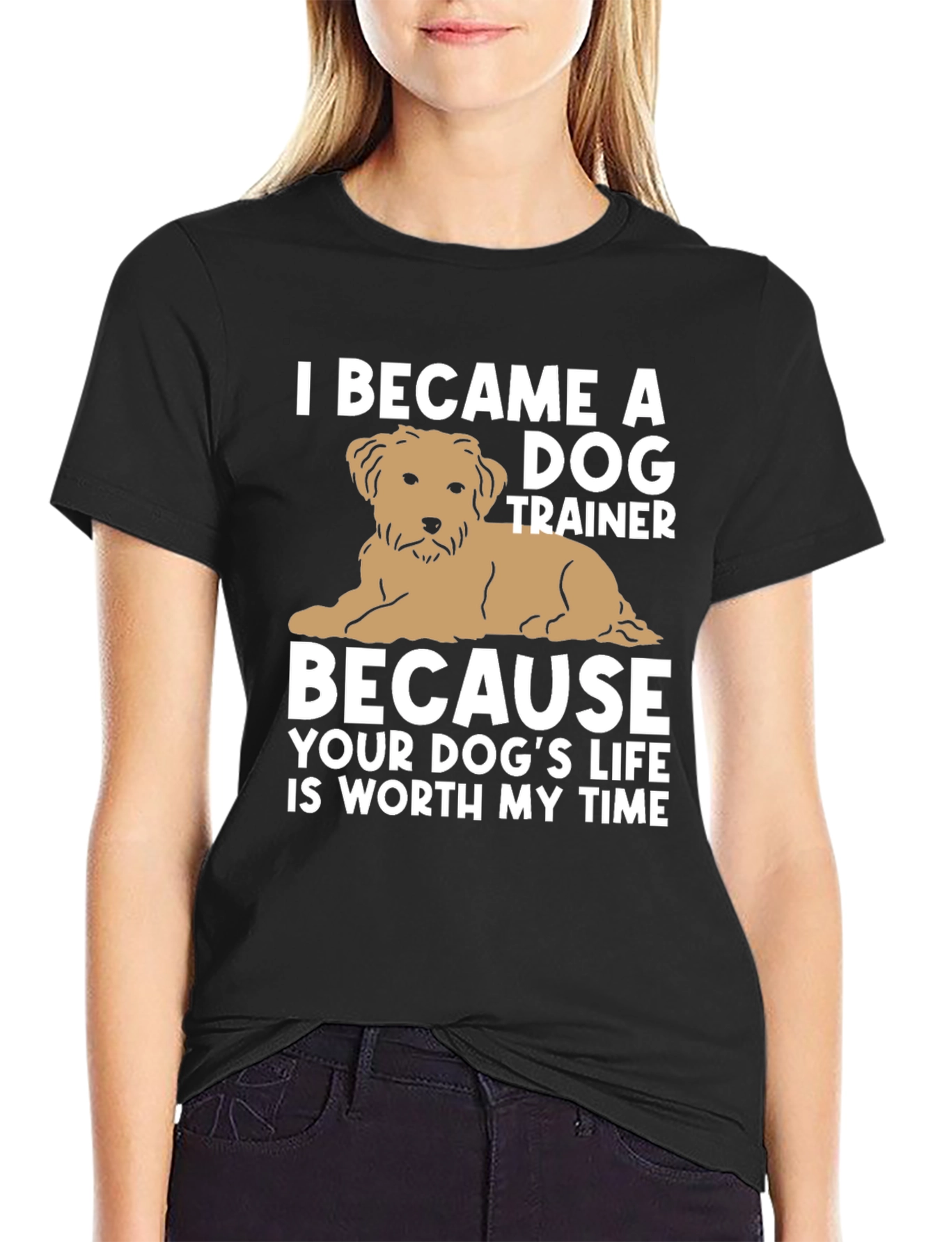 Camiseta Negra Entrenador de Perros
