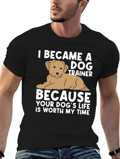 Camiseta Negra Entrenador de Perros