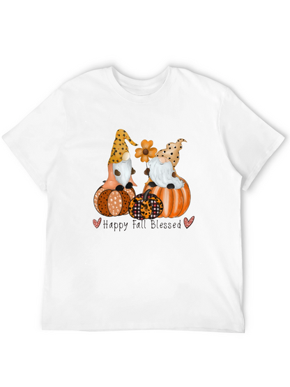 Camiseta Otoñal: Gnomos & Calabazas