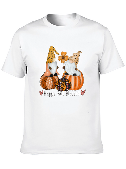 Camiseta Otoñal: Gnomos & Calabazas