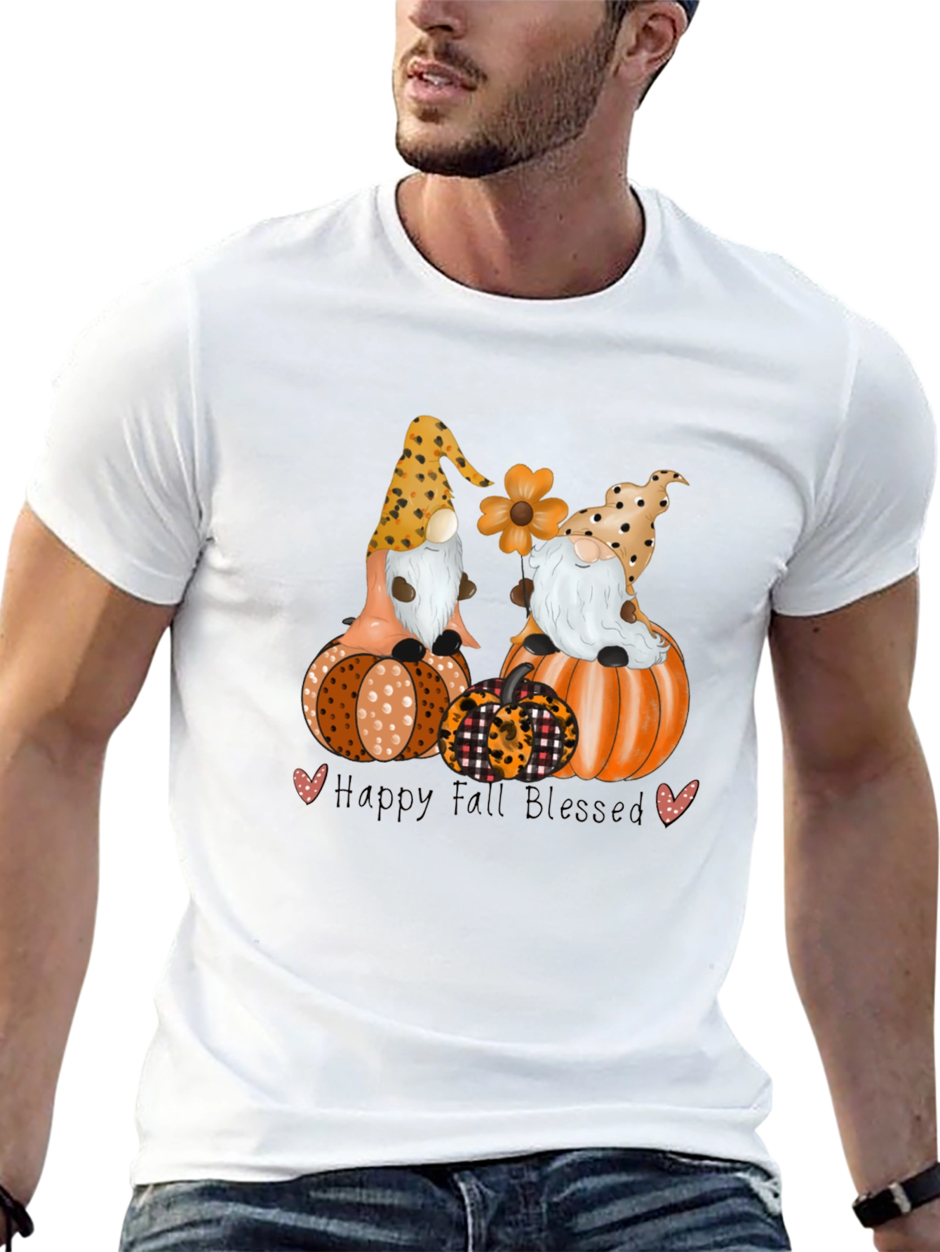 Camiseta Otoñal: Gnomos & Calabazas