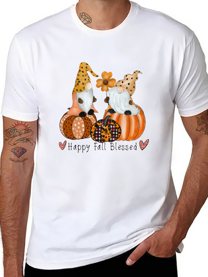Camiseta Otoñal: Gnomos & Calabazas