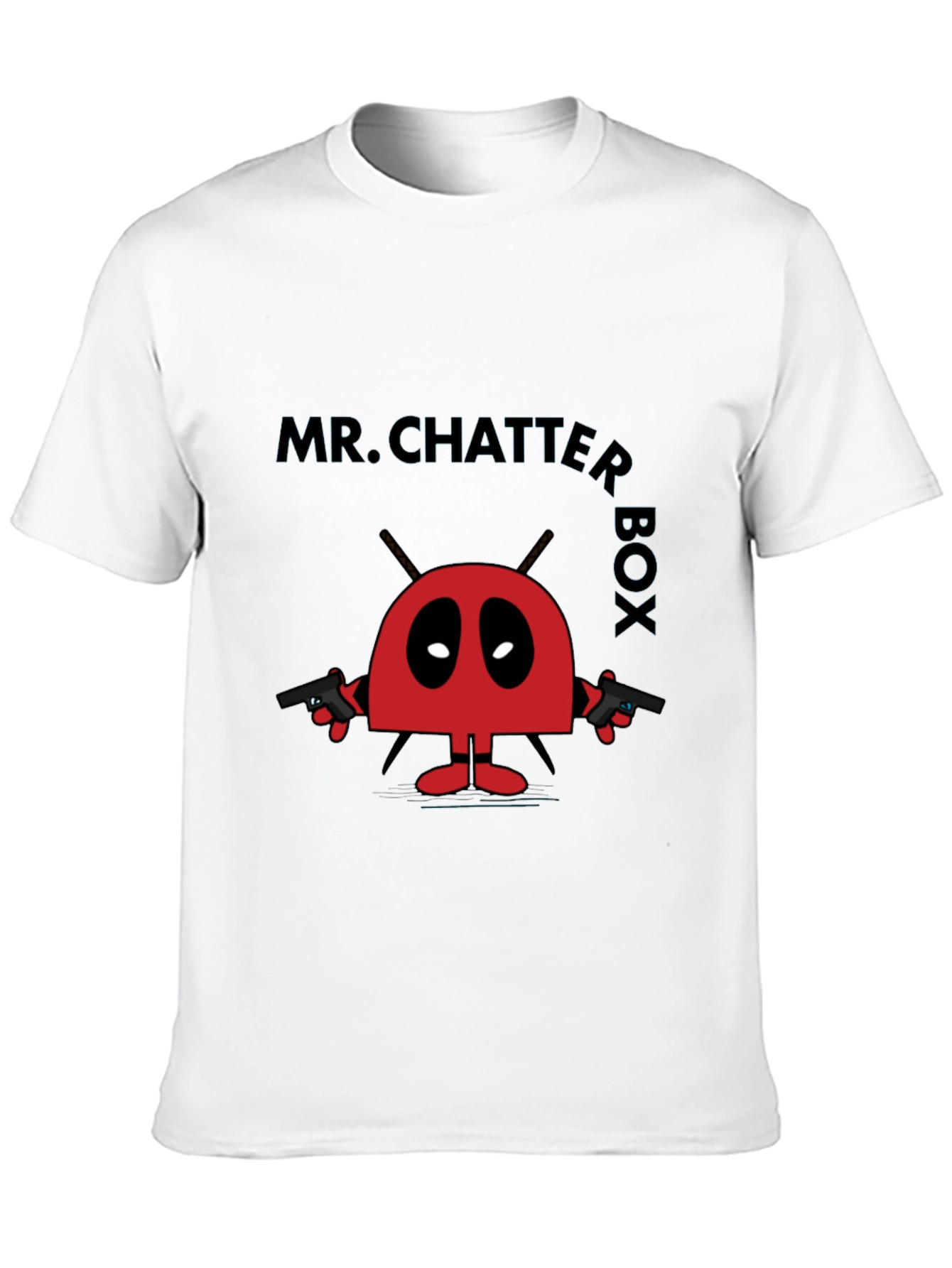 Camiseta Negra Mr. Chatter Box Estilo Divertido