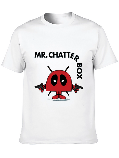 Camiseta Negra Mr. Chatter Box Estilo Divertido