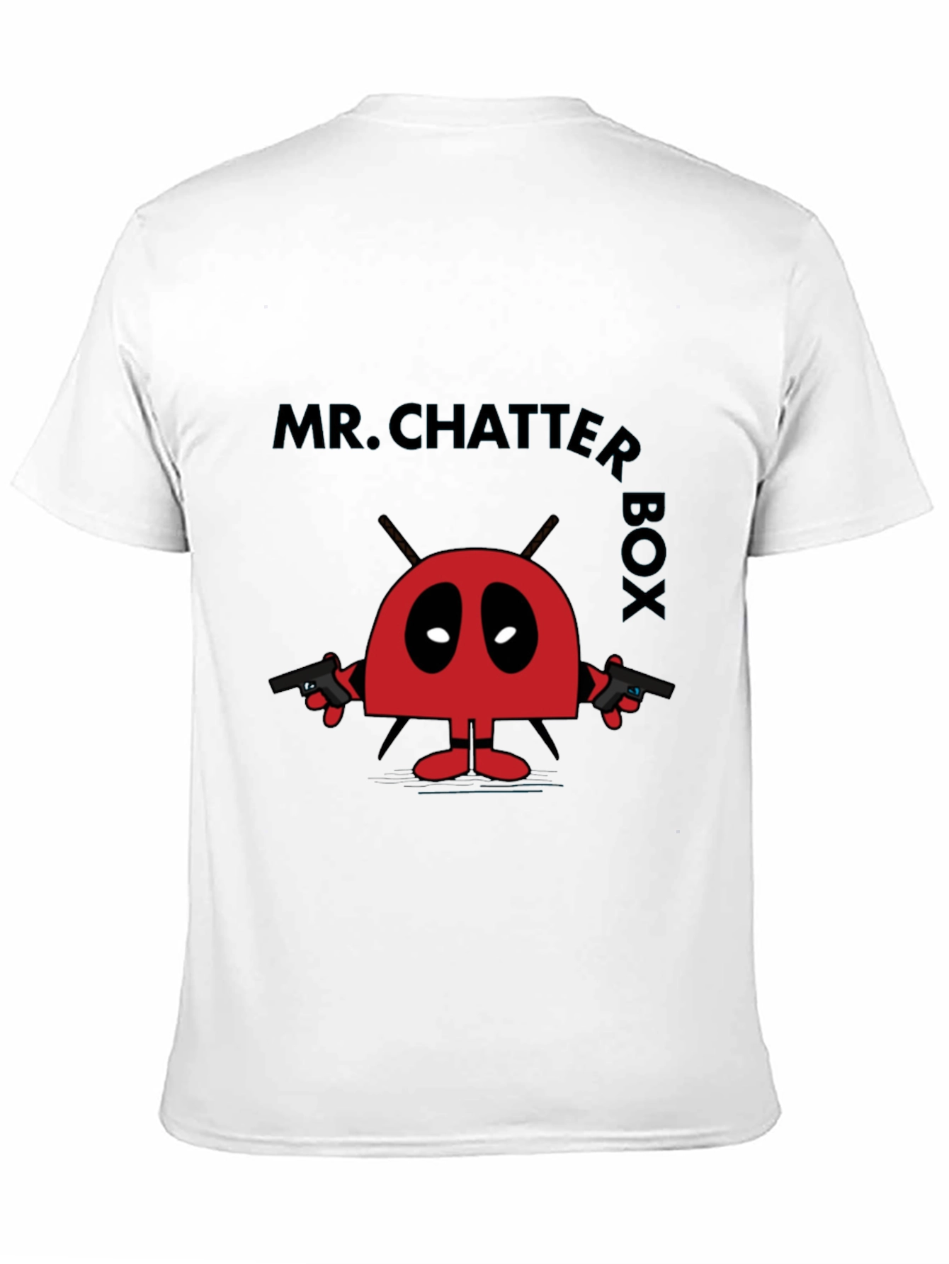 Camiseta Negra Mr. Chatter Box Estilo Divertido