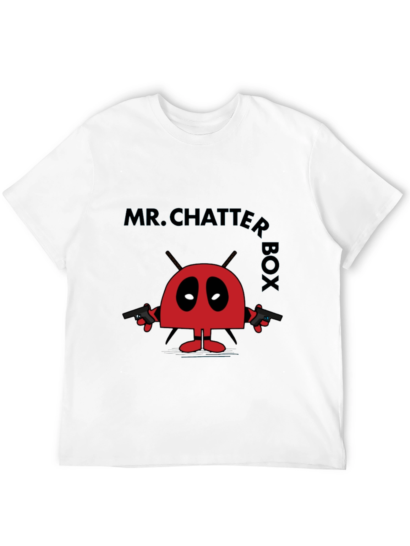 Camiseta Negra Mr. Chatter Box Estilo Divertido