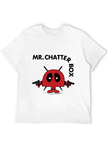 Camiseta Negra Mr. Chatter Box Estilo Divertido