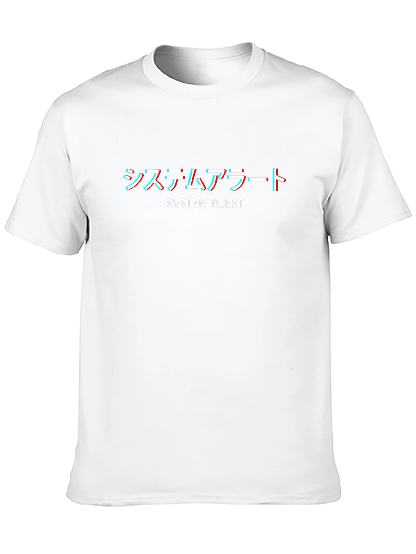 Camiseta Negra System Alert Estilo Japonés