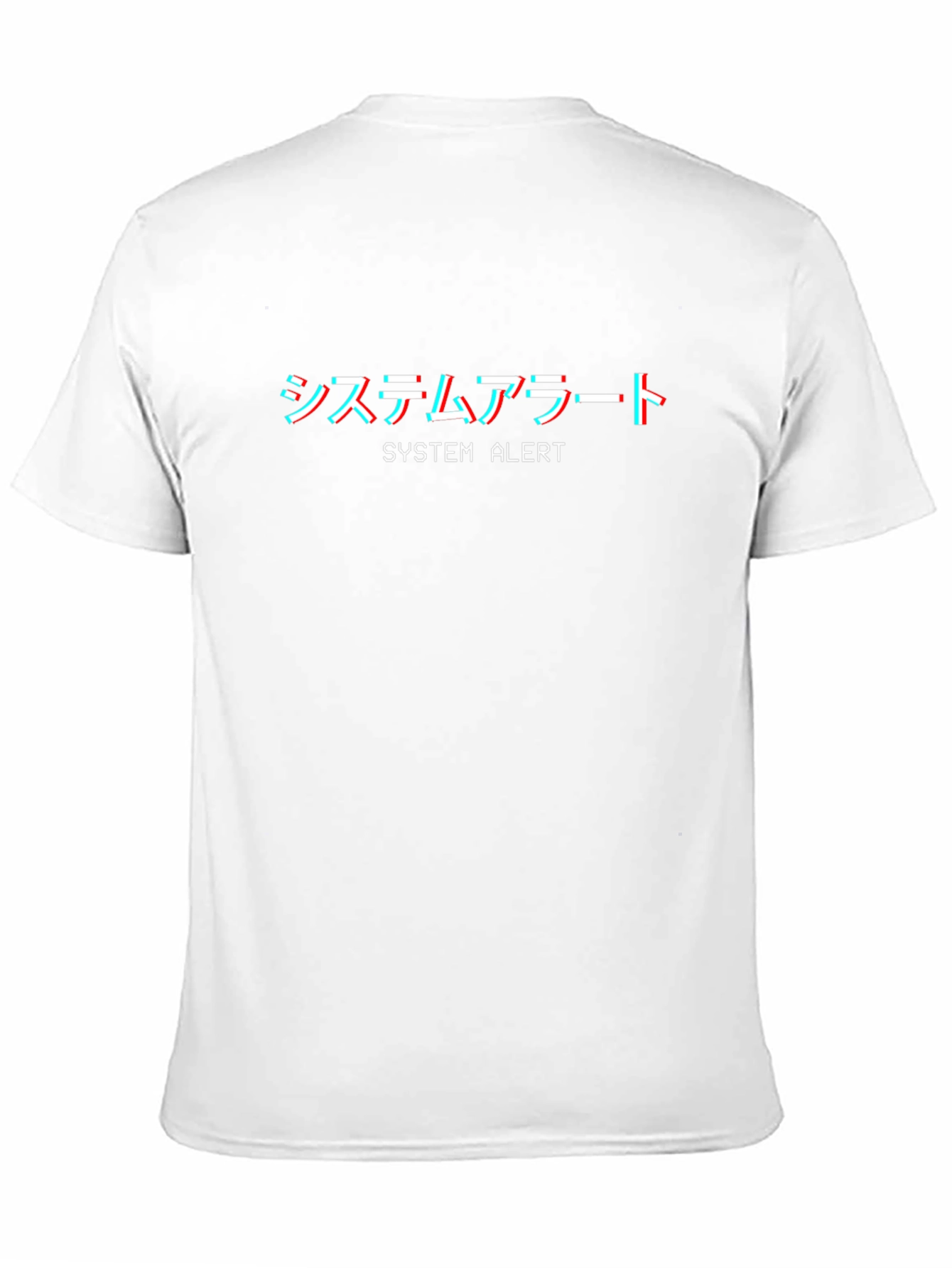 Camiseta Negra System Alert Estilo Japonés
