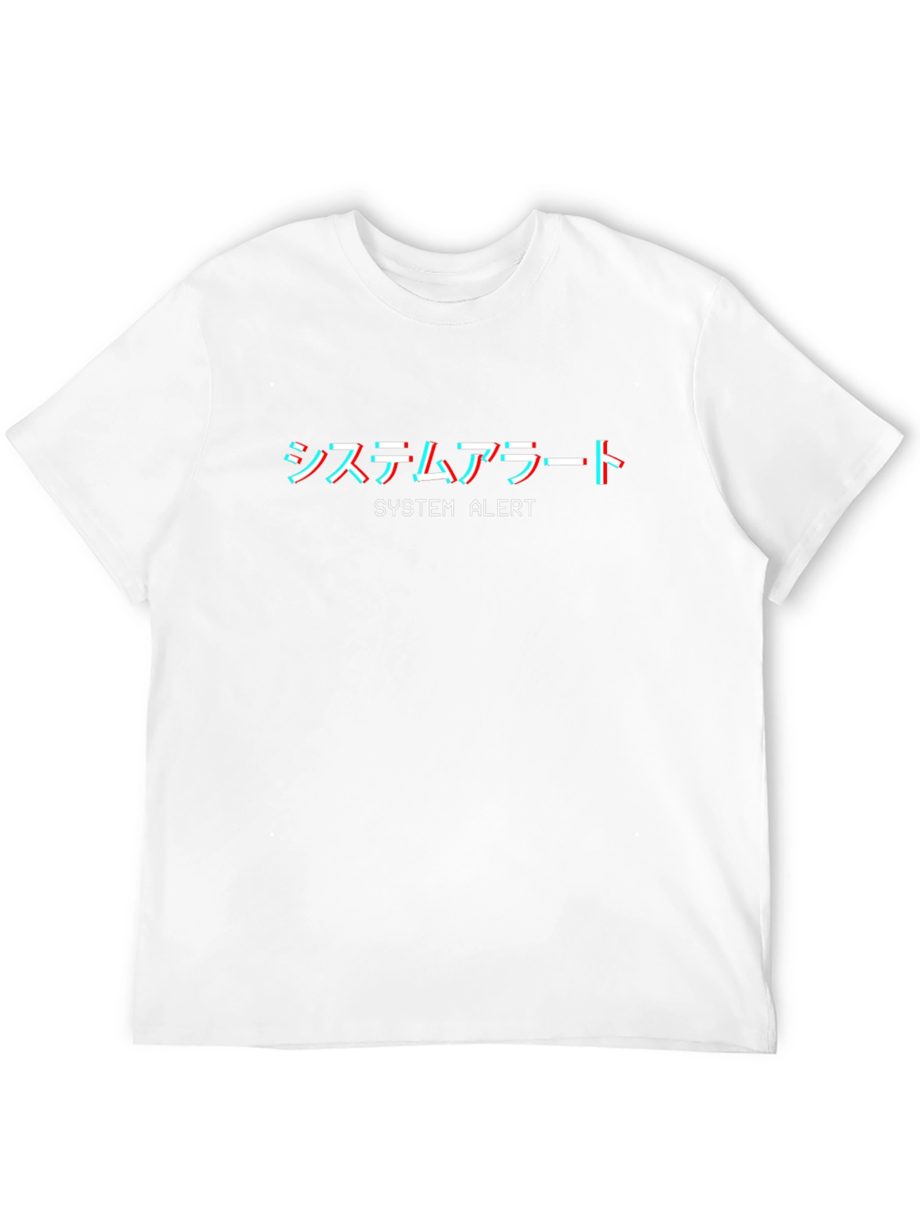 Camiseta Negra System Alert Estilo Japonés