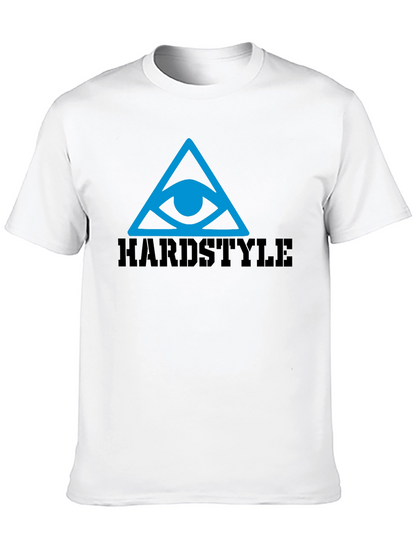 Camiseta Negra Hardstyle con Diseño Ojo en Triángulo