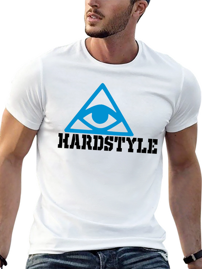 Camiseta Negra Hardstyle con Diseño Ojo en Triángulo